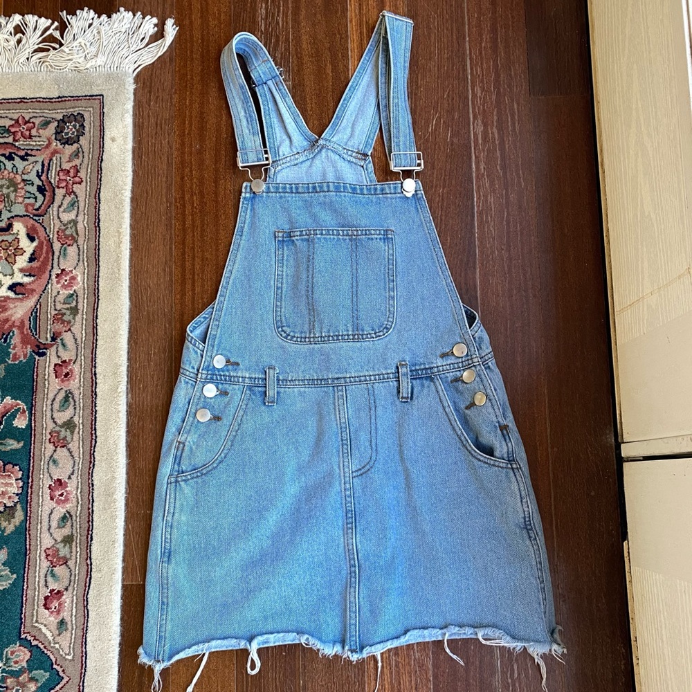 Brandy Melville | Denim Cutoff Overall Dress
